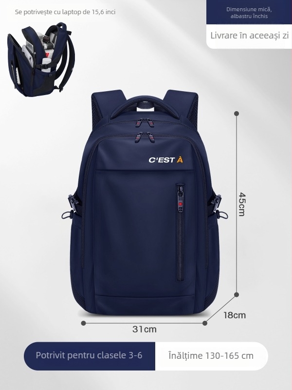 Beimeijia rucsac școlar pentru bărbați, stil modern și cool, căptușeală nylon, model cu litere