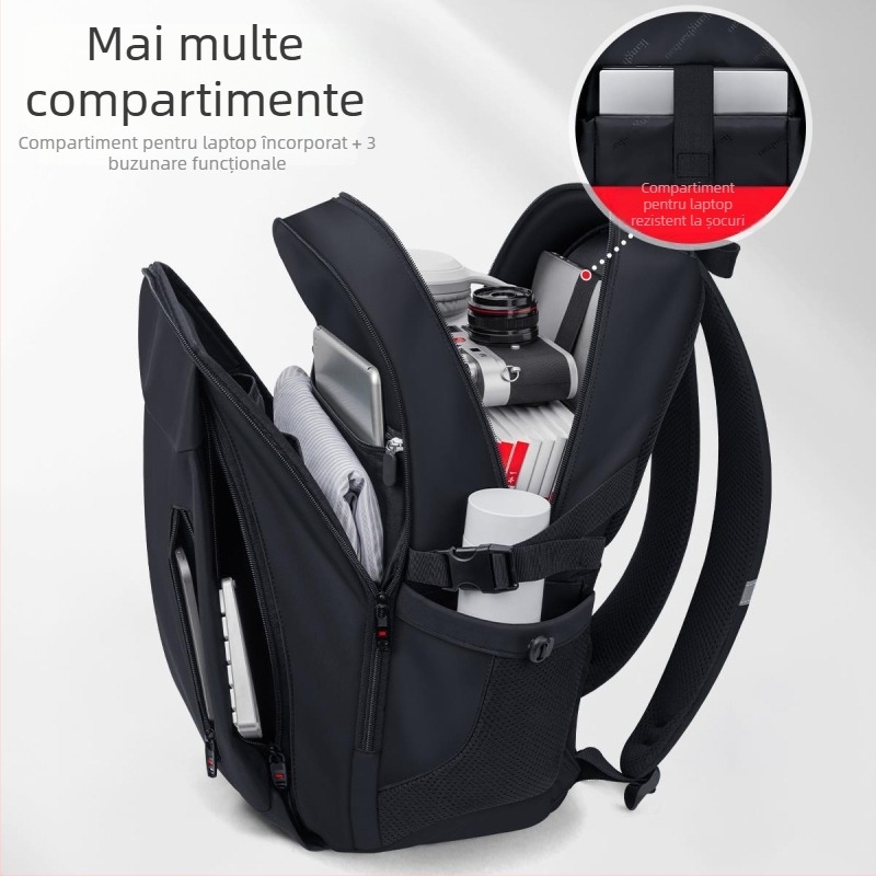 Beimeijia rucsac școlar pentru bărbați, stil modern și cool, căptușeală nylon, model cu litere