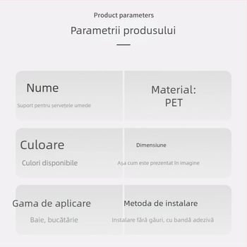Cutie de depozitare pentru șervețele umede, montare pe perete, set 2 bucăți, fără găuri, baie, multifuncțională