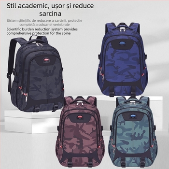 Rucsac camuflaj 20–35L, PU material, bretele curbate, stil de călătorie relaxat