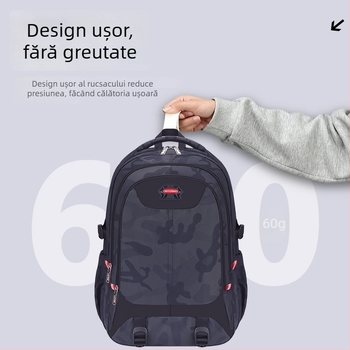 Rucsac camuflaj 20–35L, PU material, bretele curbate, stil de călătorie relaxat