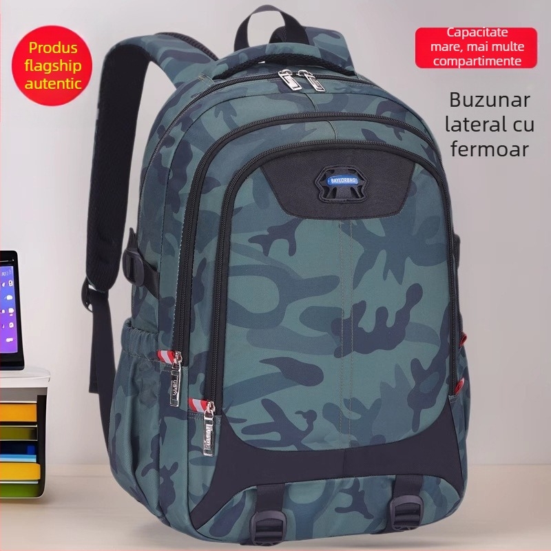 Rucsac camuflaj 20–35L, PU material, bretele curbate, stil de călătorie relaxat