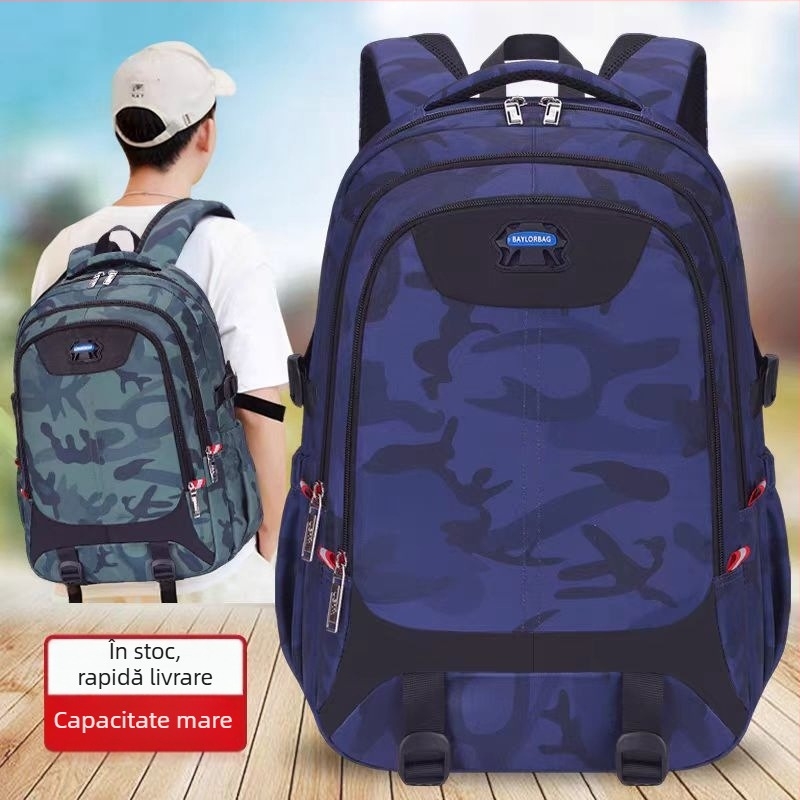 Rucsac camuflaj 20–35L, PU material, bretele curbate, stil de călătorie relaxat