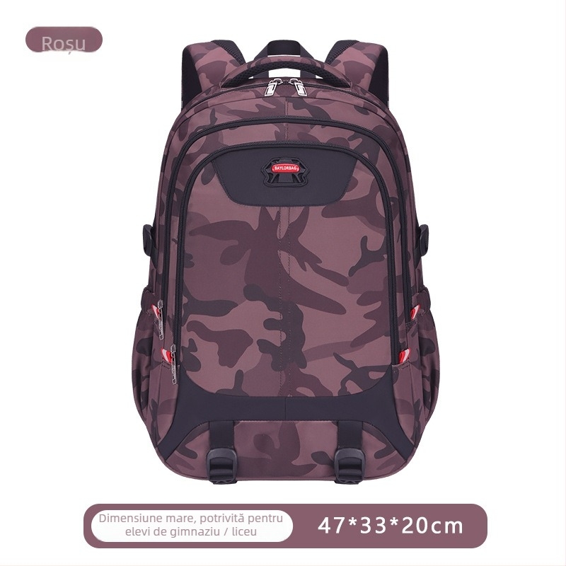 Rucsac camuflaj 20–35L, PU material, bretele curbate, stil de călătorie relaxat