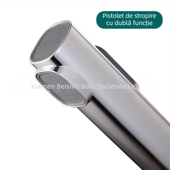 Pistol de duș pentru toaletă cu două funcții, corp ABS, set de tijă reglabil pentru baie | presiune nominală 5 kg | temperatură de operare 0–80°C