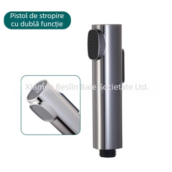 Pistol de duș pentru toaletă cu două funcții, corp ABS, set de tijă reglabil pentru baie | presiune nominală 5 kg | temperatură de operare 0–80°C