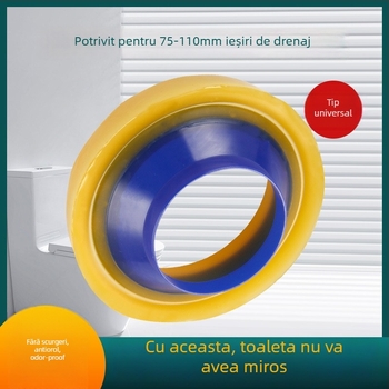 Etanșare pentru flanșa toaletei - garnitură din lut cu elasticitate înaltă, filtru de eliminare a mirosurilor, marca And lining, montaj