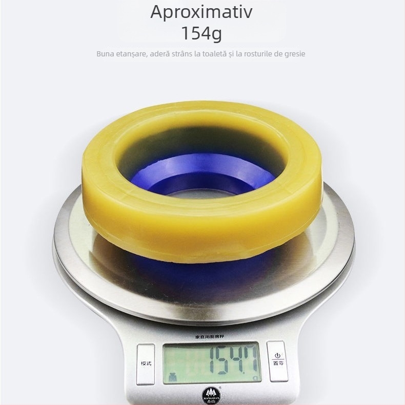 Etanșare pentru flanșa toaletei - garnitură din lut cu elasticitate înaltă, filtru de eliminare a mirosurilor, marca And lining, montaj