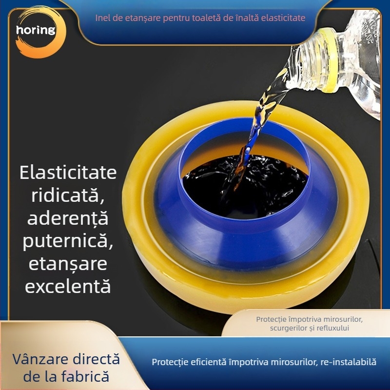 Etanșare pentru flanșa toaletei - garnitură din lut cu elasticitate înaltă, filtru de eliminare a mirosurilor, marca And lining, montaj