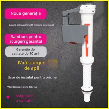 Set valve rezervor toaletă — valve de intrare cu presiune înaltă, design extins, tip apăsare în jos, material PP, stil minimalist modern, cod produs 115