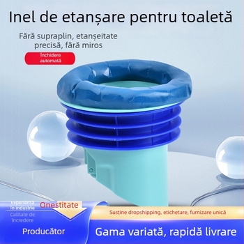 Etanșare flanșă pentru toaletă – anti-odor, anti-scurgeri, garnitură îngroșată, înălțime extinsă, accesoriu universal pentru partea de jos a toaletei