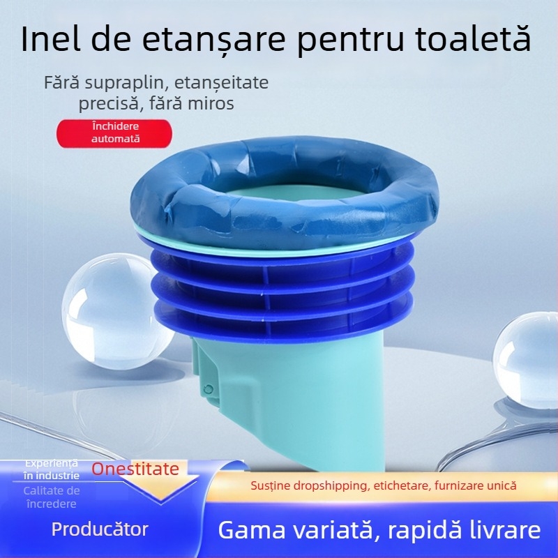 Etanșare flanșă pentru toaletă – anti-odor, anti-scurgeri, garnitură îngroșată, înălțime extinsă, accesoriu universal pentru partea de jos a toaletei