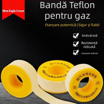 Bandă PTFE pentru etanșarea conductelor de gaz și a sistemelor de încălzire a apei, brand JDG