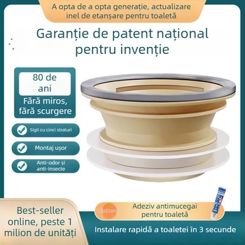 Dop etanșare pentru flanșa toaletei, ABS material, montare prin lipire directă, stil modern minimalist (Brand: Chao Chen; Material: ABS + dop etanșare; Mod de utilizare: aplicare directă; Stil: modern minimalist)