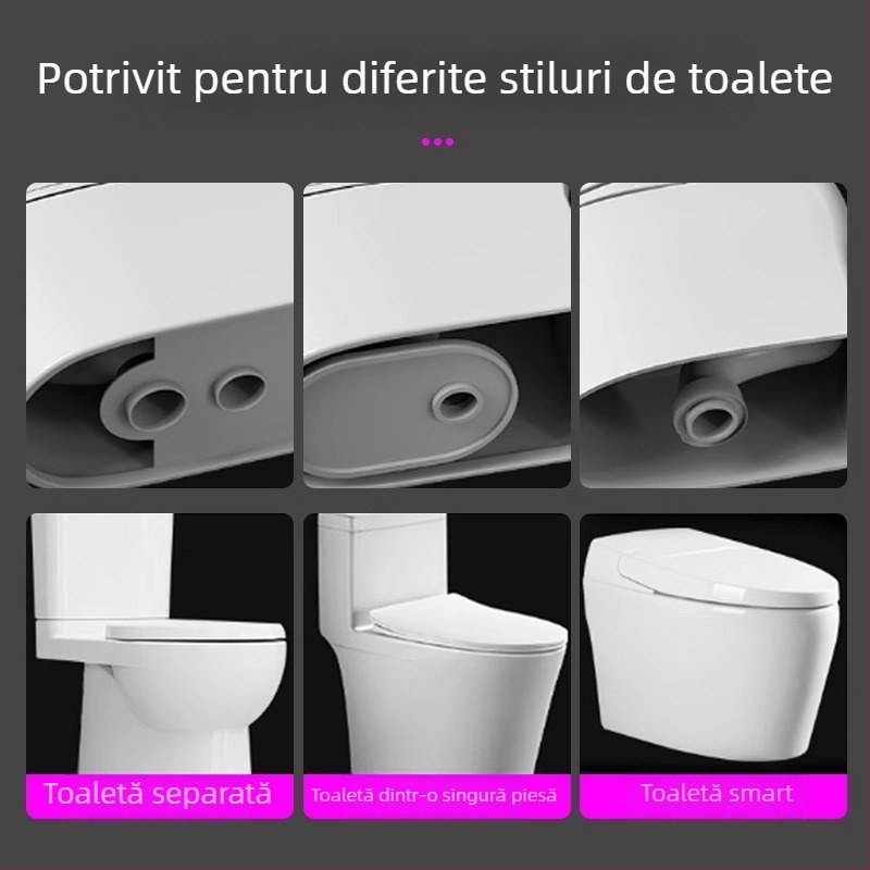 Etanșare silicon pentru flanșa de toaletă – stil modern minimalist, montaj cu adeziv