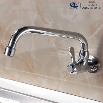 Robinet de bucătărie Morning Dew, orizontal încastrat în perete, cupru, 6 MPa, 0-90°C