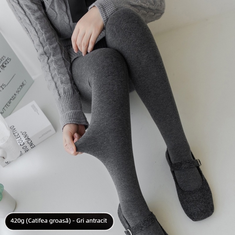 Colanți din bumbac cu picioare – pentru primăvară și toamnă, groși, 95–100% bumbac, încălzesc, stil versatil
