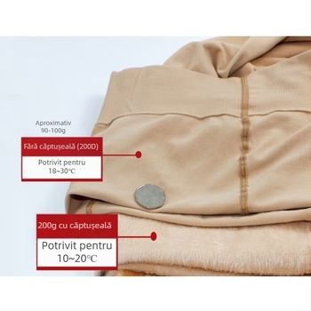 Leggings din Chenille cu fleece căptușite, croială strânsă, microelasticitate