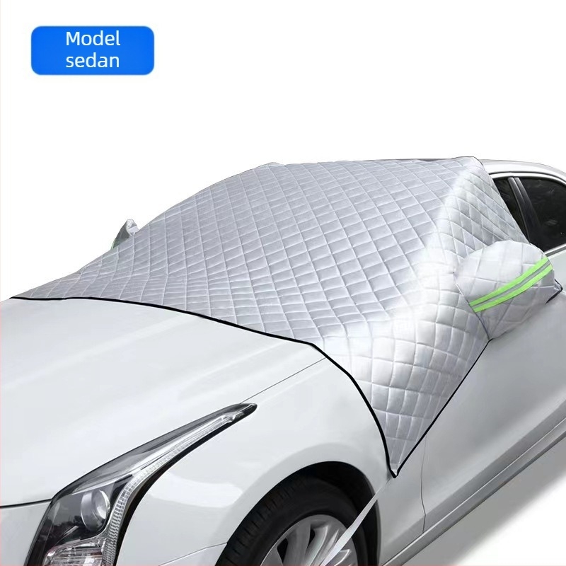 Acoperire pentru parbrizul mașinii, pentru zăpadă, Anti-Frost/Anti-Îngheț, folie de aluminiu, potrivire universală, montaj cu curea