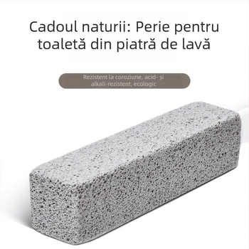 Perie de toaletă cu mâner lung și pumice pentru îndepărtarea petelor de urină și a depunerilor de calcar – din plastic, 76 g, ambalaj blister, brand Keyun