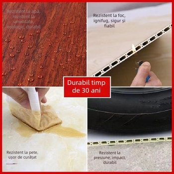 Panou integrat pentru pereți și plafoane din fibre de bambus-lemn; stil plat, modern minimalist; modele 06–09; izolare fonică 0,55; conductivitate termică 0,26