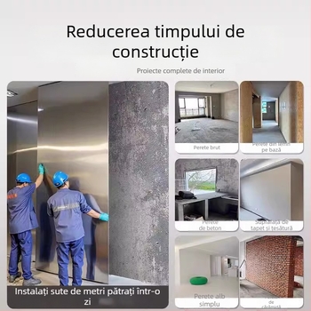 Panou PVC din fibră de bambus, textură în relief; izolare fonică 20; conductivitate termică 0,175; model: placă din fibră de bambus