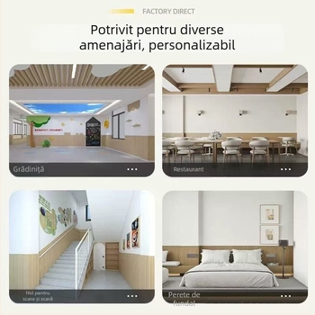 Panou din furnir de lemn pentru pereți interiori cu finisaj lemnos pentru pereți interiori și plafoane, panou clip-on (Material: Bambus; Model: carton pliabil continuu; Izolare fonică: 0; Conductivitate termică: 0)