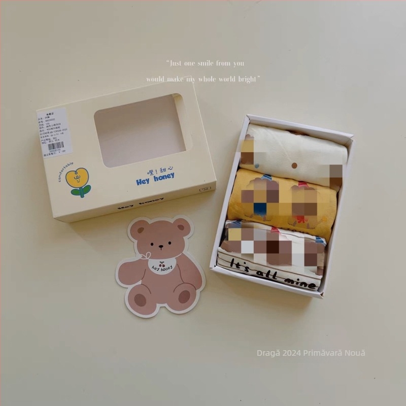 Set de chiloti pentru copii, trei piese, 95% bumbac, unisex, pentru copii 3–8 ani (100–140 cm), siguranță Clasa A, Primăvara 2024