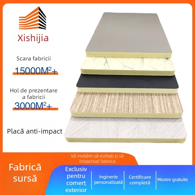 Panou decorativ PVC cu textură lemn, model Xh10090101, marcă Xishijia, stil: plat / minimalist modern, material PVC