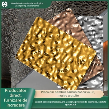 Panou decorativ din PVC pentru perete, textură valuri de apă, Modelul 1, izolare fonică 30, conductivitate termică 0,05