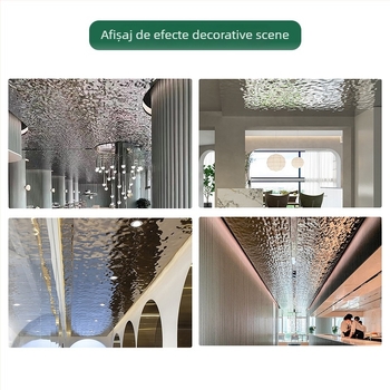 Panou decorativ din PVC pentru perete, textură valuri de apă, Modelul 1, izolare fonică 30, conductivitate termică 0,05