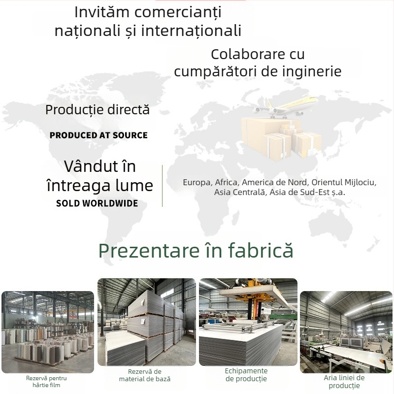 Panouri pereți din fibre de bambus integrate – PVC, grosime 8–9 mm, stil: plat / american / nou stil chinezesc / minimalist modern / lux ușor