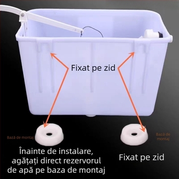 Rezervor de spalare manual pentru toaletă de tip squat — PP, control prin apăsare manuală, drenaj la sol, capacitate 3/6 L