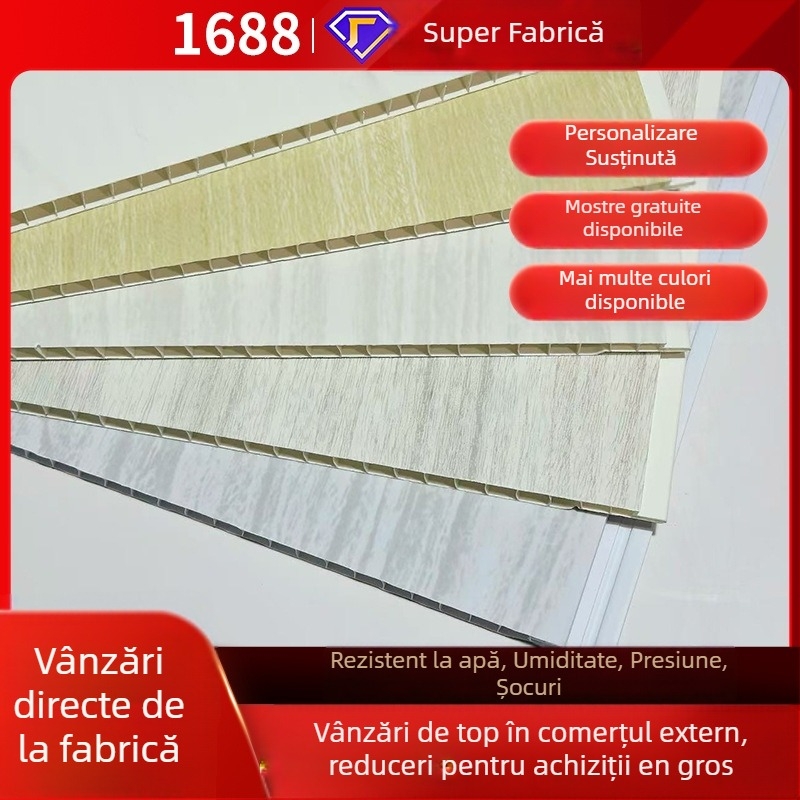 Panou PVC pentru tavan și perete, finisaj laminat, rezistent la umiditate, stil modern minimalist, Lai's