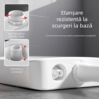 Rezervor de apă montat pe perete pentru toaletă de tip crouch — PP, 4–7 L clătire, control manual al clăsirii, drenaj la podea, model EP02103