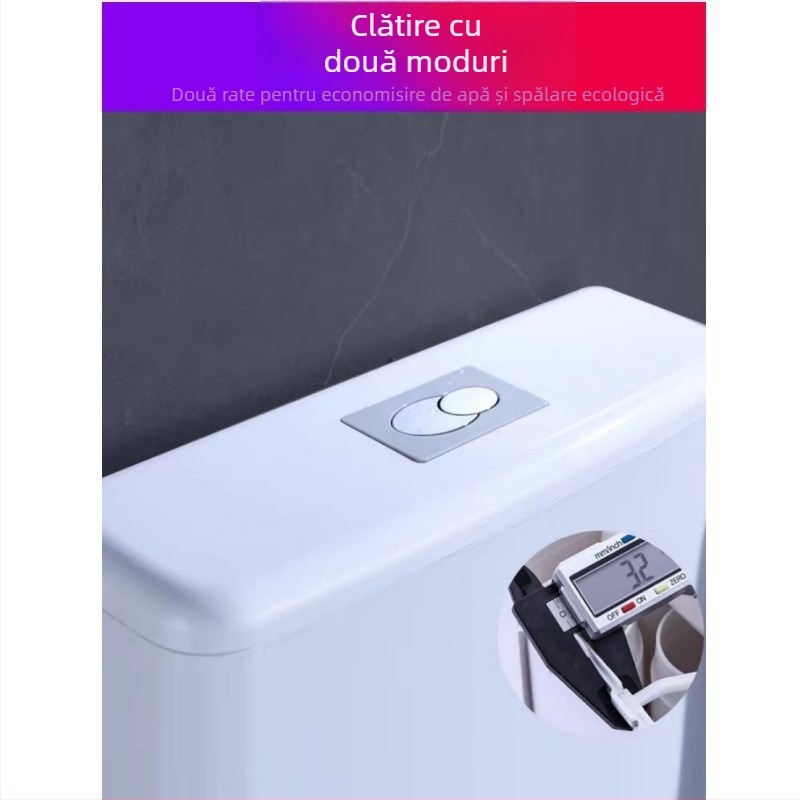 Set rezervor de spălare pentru toaletă de tip squat, control manual, 4 L, material PP, montaj pe perete