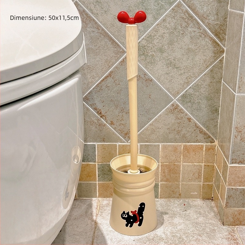 Set de perii pentru toaletă cu montaj pe perete | material plastic | brand Lemon book | 1 bucată