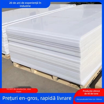 Placă PP din plastic, de calitate alimentară; pentru industrie alimentară, industrie chimică, creșterea animalelor, construcții, transport