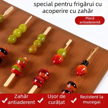 Scândură din lemn antiaderentă pentru fructe zaharisite pe bețe, utilizare pe ambele fețe; marcă: Alte; origine: Alte