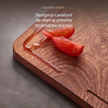 Placă de tăiere din lemn, Kmd/kemanduo, cu două fețe, utilizare casnică, stil modern minimalist