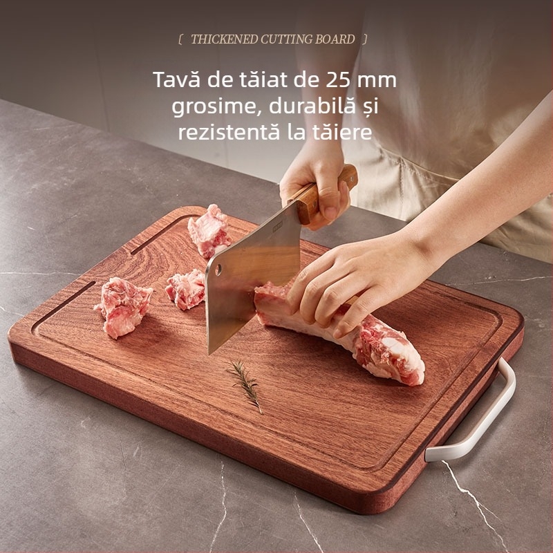 Placă de tăiere din lemn, Kmd/kemanduo, cu două fețe, utilizare casnică, stil modern minimalist