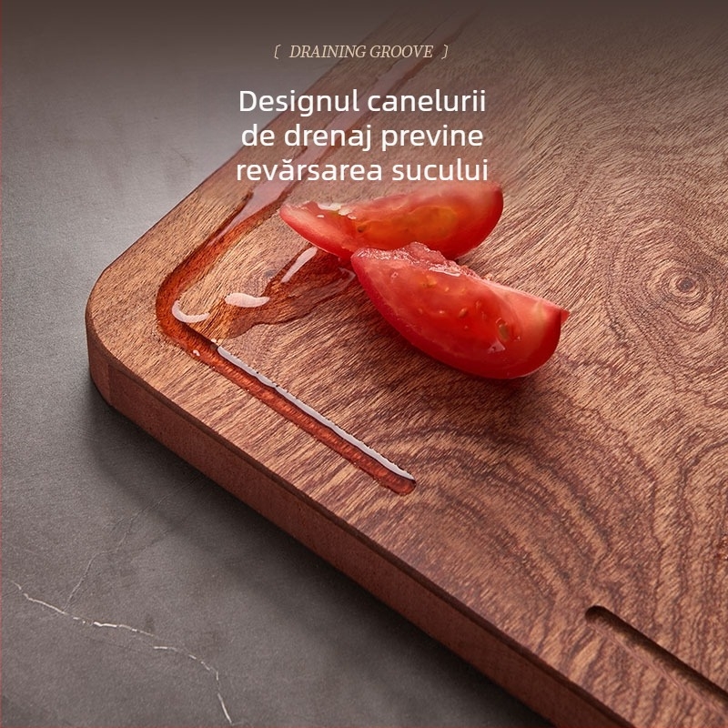 Placă de tăiere din lemn, Kmd/kemanduo, cu două fețe, utilizare casnică, stil modern minimalist