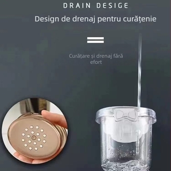 Suport pentru periuțe și pastă de dinți și etajeră de baie cu design ursuleț, montaj fără găuri, din plastic PP, model 1313