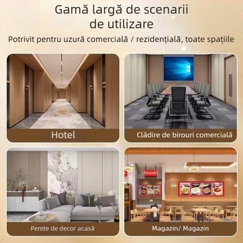 Panouri de perete din fibră de bambus-lemn, montaj rapid cu clips, stil: Model, Stil chinezesc nou, Minimalism modern, Lux ușor; Material: fibră de bambus-lemn; Instalație disponibilă: Da