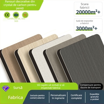 Panou decorativ pentru perete cu aspect lemn – Carbon Crystal panoul mare, PVC, izolare fonică 20 dB, conductivitate termică 0.125 W/mK