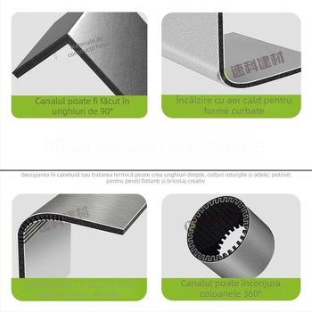 Panou decorativ pentru perete cu aspect lemn – Carbon Crystal panoul mare, PVC, izolare fonică 20 dB, conductivitate termică 0.125 W/mK