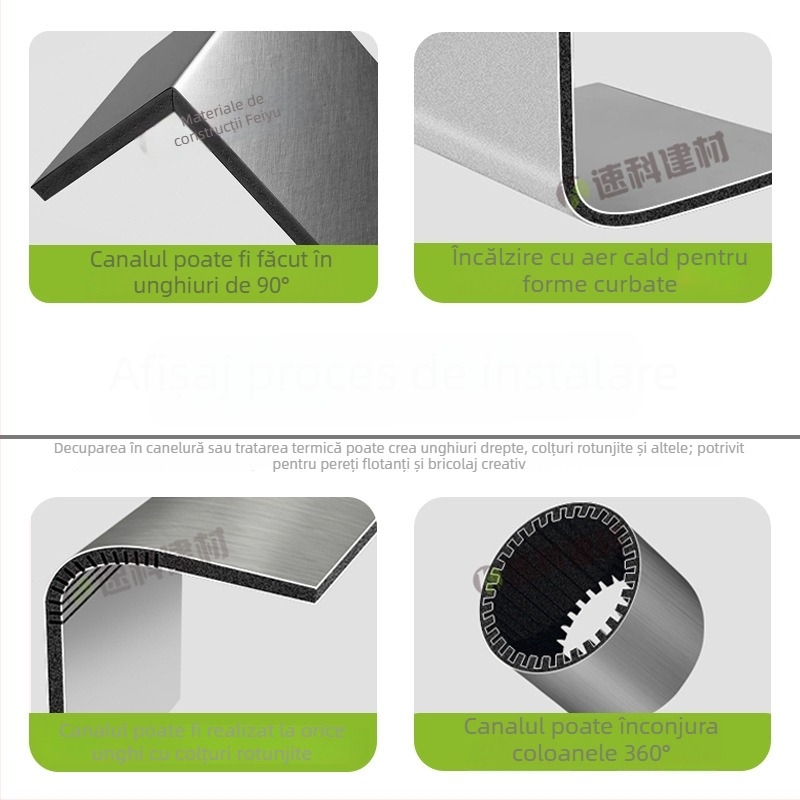 Panou decorativ pentru perete cu aspect lemn – Carbon Crystal panoul mare, PVC, izolare fonică 20 dB, conductivitate termică 0.125 W/mK