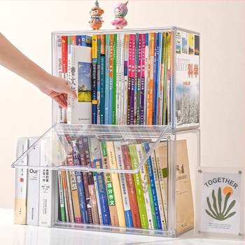 Cutie de depozitare pentru birou HY-868 din PET plastic, 24L, protecție împotriva prafului