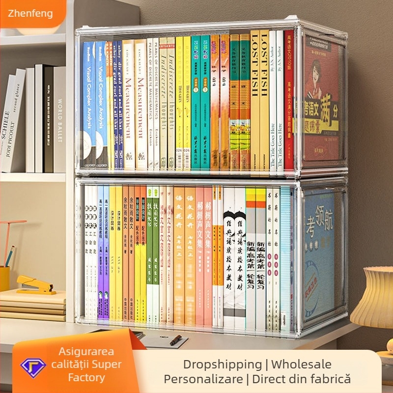 Cutie de depozitare pentru birou HY-868 din PET plastic, 24L, protecție împotriva prafului