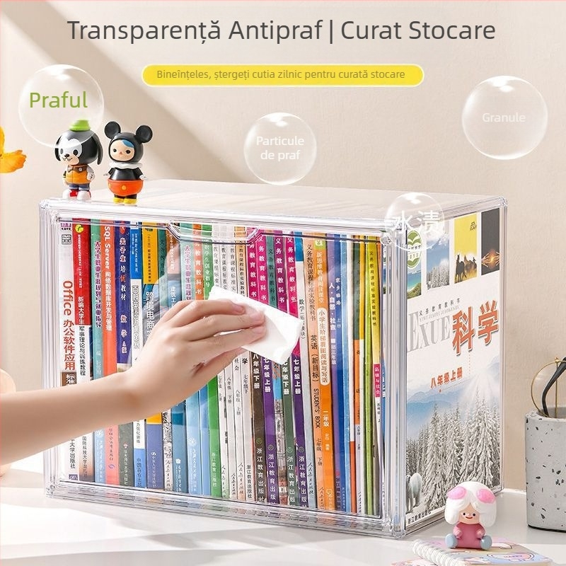 Cutie de depozitare pentru birou HY-868 din PET plastic, 24L, protecție împotriva prafului
